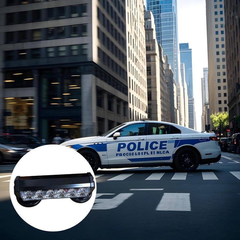 Rechargeable Vehicle Rooftop Led Light Bar, Adsorptive Mount, Flashing Warning Blue Red Light with Remote Control for Trucks Patrol Emergency Use - Image 3