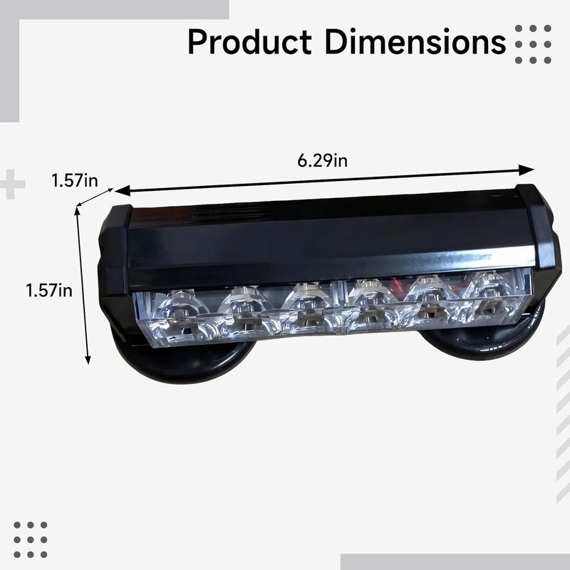 Rechargeable Vehicle Rooftop Led Light Bar, Adsorptive Mount, Flashing Warning Blue Red Light with Remote Control for Trucks Patrol Emergency Use - Image 4