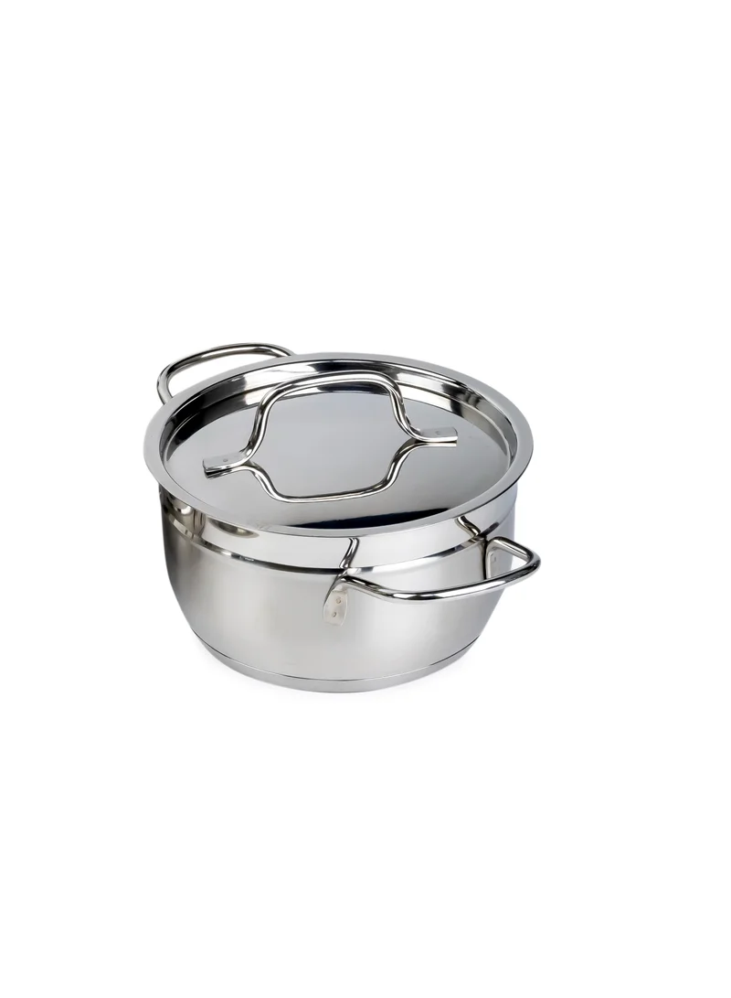 Wilson Elegance Stainless Steel 9-Piece Cookware Set - Casserole, Fry Pan Heavy Duty With Stainless Steel Handle Gas Stovetops Compatible For Family Meals
