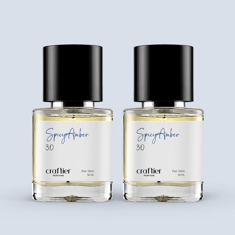 Craftier Perfume SPICY AMBER - Inspired of-1 MILLION, Eau De Parfum For Men - SMART 100 (2 x 50ml) - Image 3