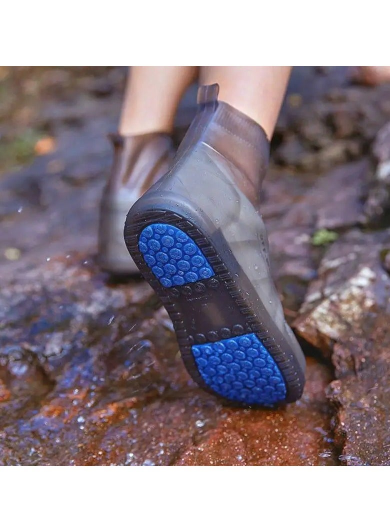 Dominy 1 Pair Of Waterproof Silicone Shoe Covers, Reusable, Non-slip Protection, Thickened Sole, Suitable For Outdoor Activities,Size XL - Image 2