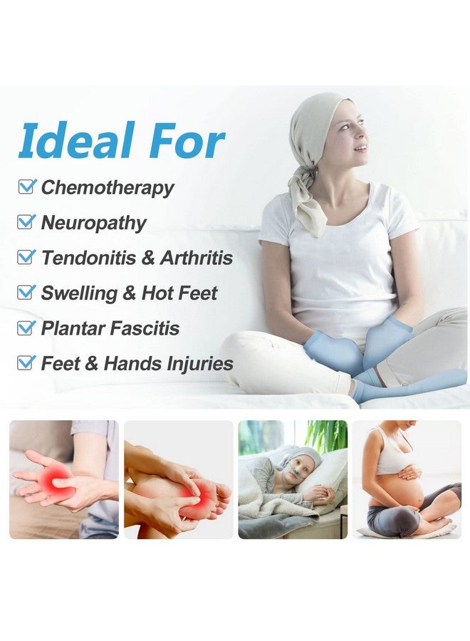 RelaxCoo RelaxCoo Chemo Cold Therapy Socks & Hand Ice Pack Gloves for Chemotherapy Neuropathy, Chemo Care Package for Women and Men, Plantar Fasciitis, Carpal Tunnel, Arthritis Hand Feet Pain Relief, S/M - Image 1