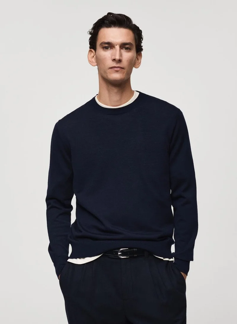 Mango Man Merino Crew Neck Sweater