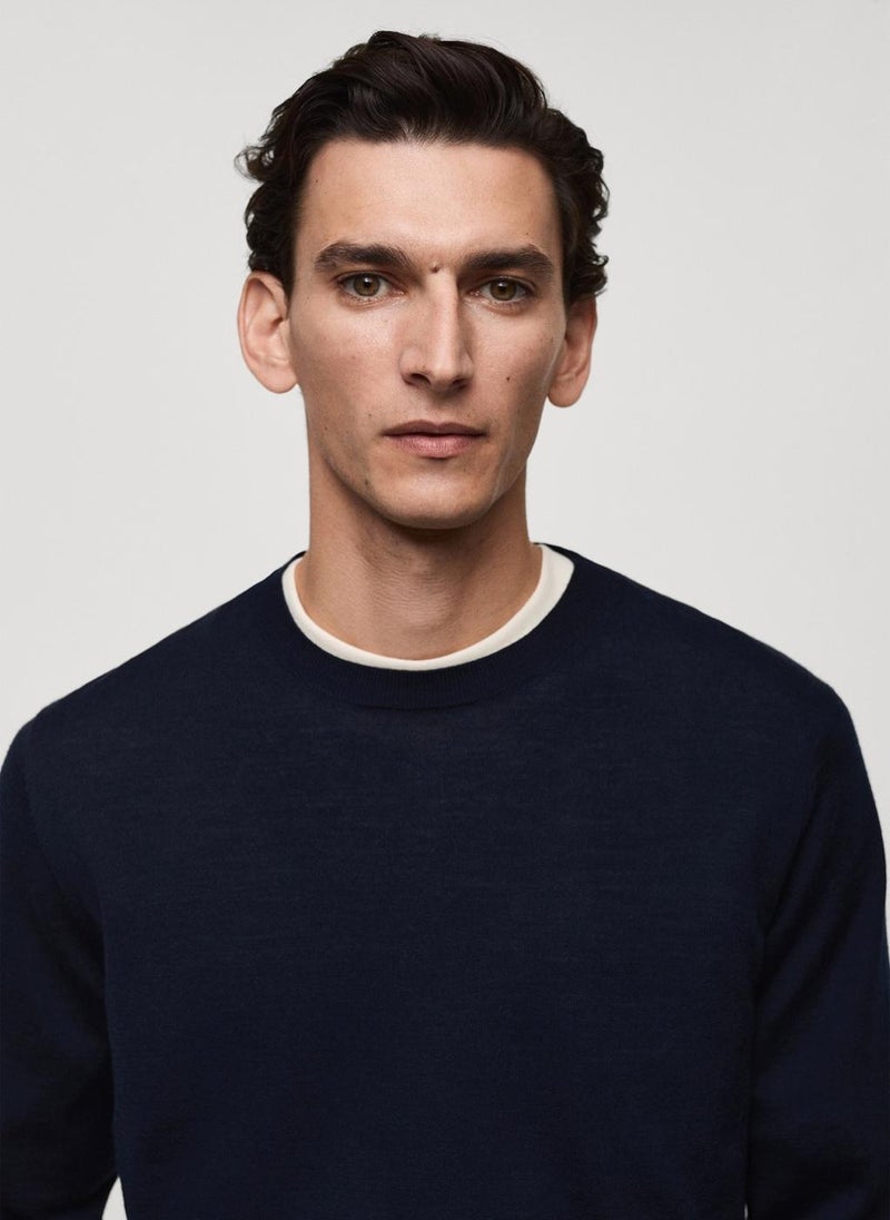 Mango Man Merino Crew Neck Sweater  - Image 3