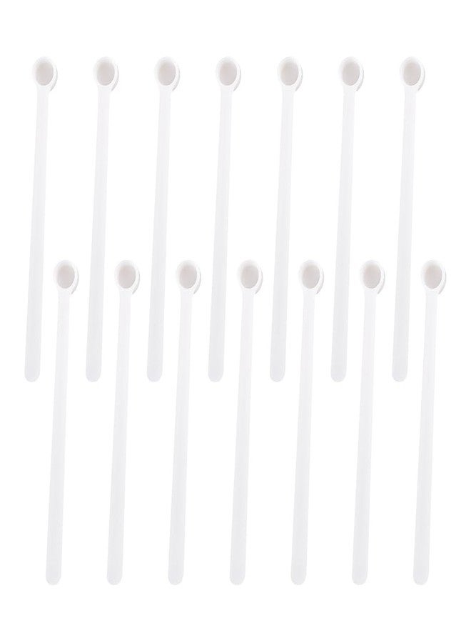 GSHLLO 50 Pcs 0.25ml Mini Measuring Spoons Tiny Plastic Scoops Micro Teaspoon Scoops Long Handle Scoop Small Kitchen Spoon Measurement Tools for Seasoning - Image 1