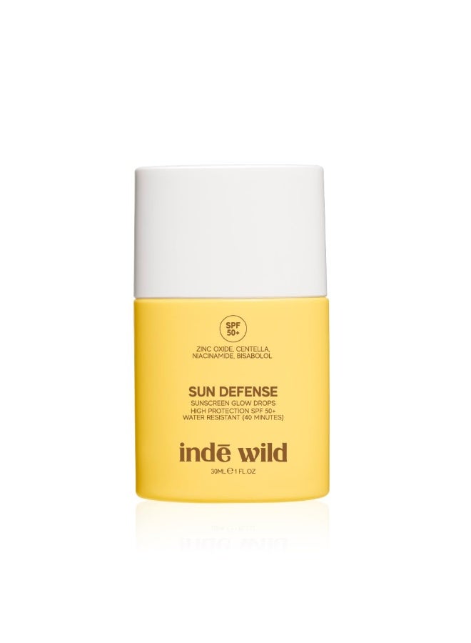 indē wild قطرات التوهج والحماية من الشمس (واقي شمس معدني بمعامل حماية SPF 50+ وتقييم PA++++) - Image 1