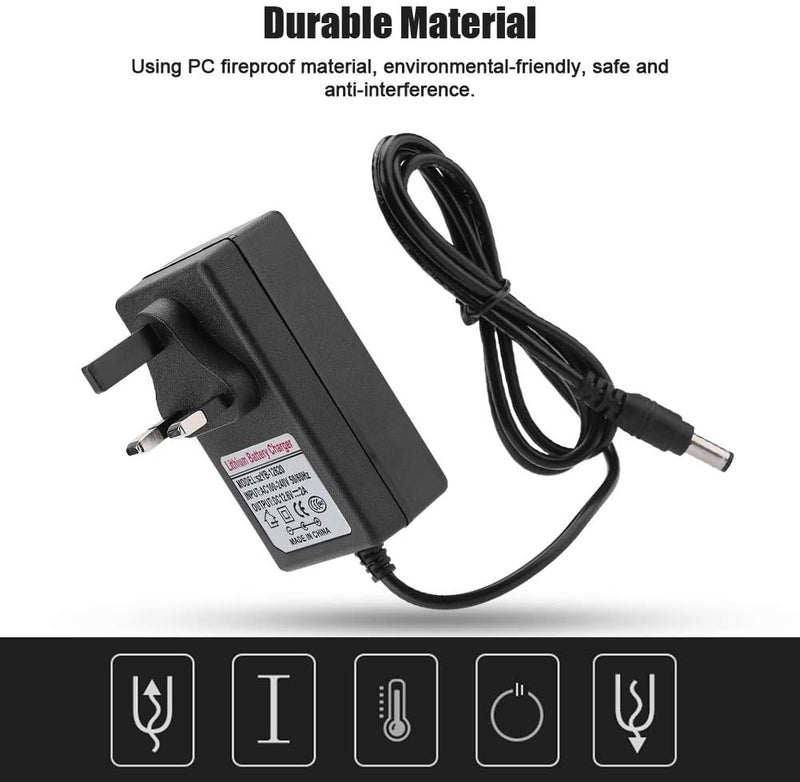 Liyeehao Anti-Interference DC 12.6V Fast Charging Lithium Battery Charger, Power Supply, for Toy Car Balance Car(British regulatory) - Image 3