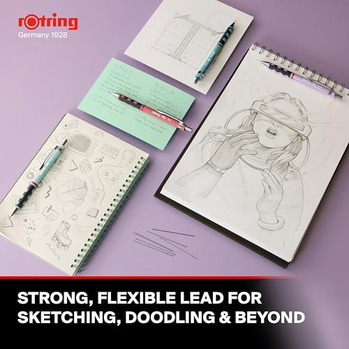 Rotring 0.5mm Mechanical Clutch Lead Pencil | Tikky | for Smooth Writing Drafting Drawing | Orchid Bloom Barrel | Stationery - Image 2