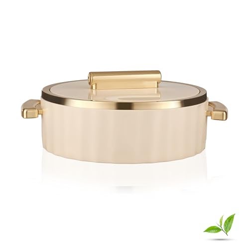 Trueware Sterling Inner Steel Casserole 3500 ml | PU Insulated | BPA Free | Odour Proof | Food Grade| Ideal for Chapatti | Roti | Curd Maker | Thermoware | Hot Pot (Off White) - Image 1