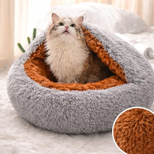 ZEXSAZONE Ultra Soft Plush Pet Bed for Dogs, Puppy & Cats | Warm Cozy Round Dog Bed with Anti-Slip Base | Washable | Color - Grey, Size - XS = Extra Small (55X55X14 CM) - Image 4