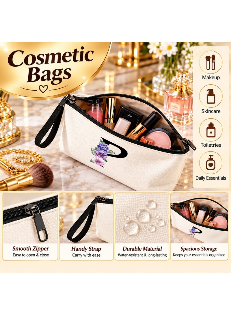 برينت شوب فور مي مجموعة هدايا (حرف مزين بالزهور): حقيبة تسوق (Tote Bag) + حقيبة صغيرة (Pouch) + علبة مجوهرات (3 في 1) - Image 4