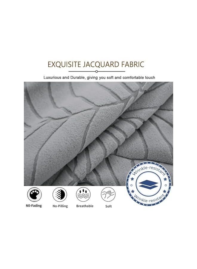 The Bros أغطية كراسي الطعام مجموعة من 2/4/6، كرسي طعام على طراز الصدفة، كرسي حديث من منتصف القرن، أغطية كراسي الطعام المبطنة (رمادي فاتح، 6 قطع) - Image 2