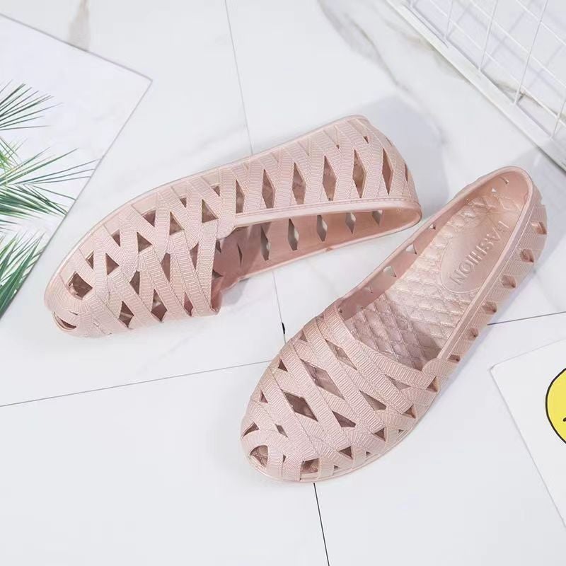 Womens Flat Sandals Summer Peep-Toe Foam Shoes 888 Curry  - Image 5