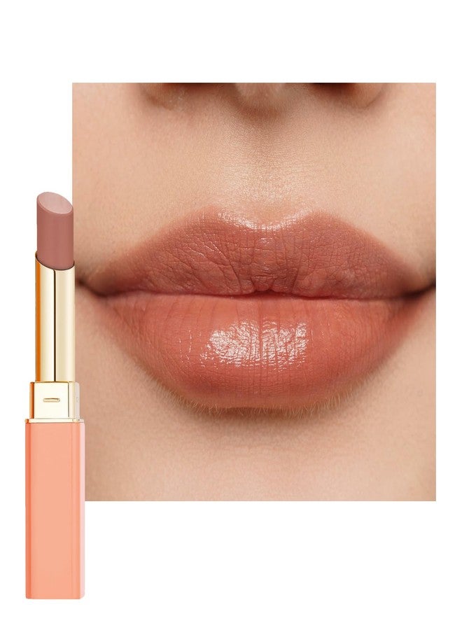 Oulac Satin Matte Pink Lipstick - Pink Brown Long Lasting Lip Stick, Full Coverage with Smooth Creamy Texture Lip Colour, Moisturizing & Weightless Formula Lip Makeup, Vegan, 4.3g, SG11 Breathtaking - Image 1