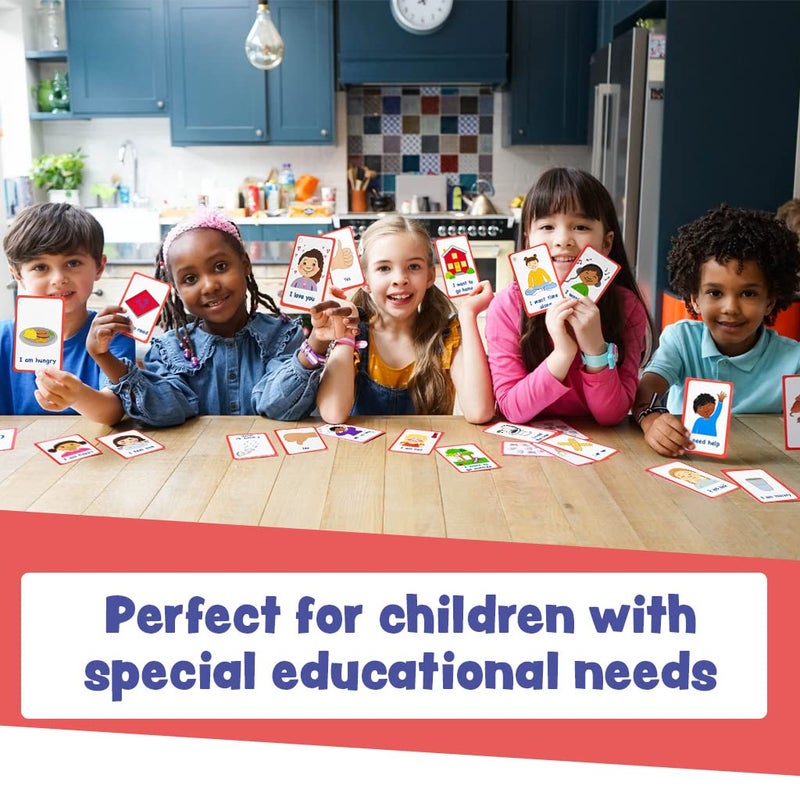 Amonev Special Needs My Communication Cards for Special Ed, Speech Delay Non Verbal Children and Adults with Autism 27 Flash Cards for Visual aid or cue Cards - Image 3