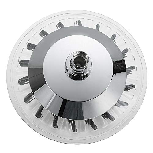 ETIGER رأس دش LED 8 بوصة، رأس دش LED يتغير لونه تلقائيًا، رأس دش دائري برذاذ 3 ألوان يتحكم في درجة حرارة الماء لاستبدال رؤوس دش الحمام (ثابت) - Image 2