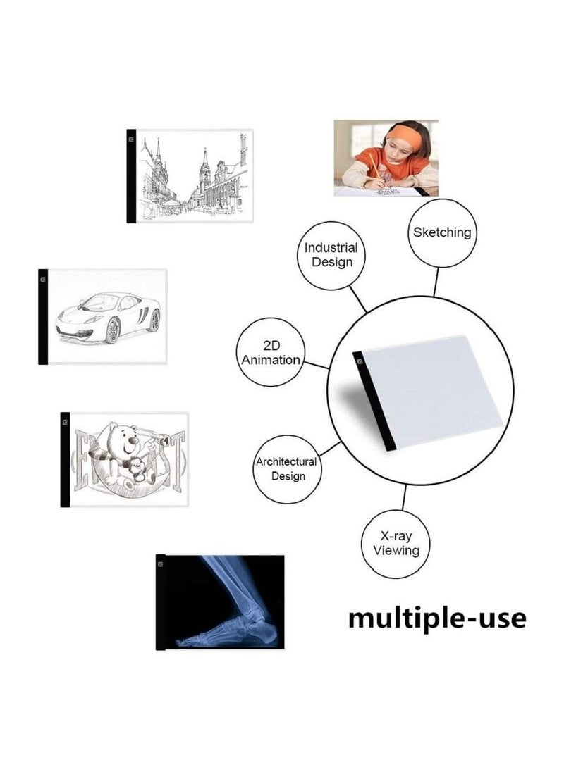 Generic LED Pad for Diamond Painting A4 Light Box of Rhinestone Embroidery USB LED Tracing for Artists Drawing Sketching Animation Designing Stencilling (LED pad)  - Image 2