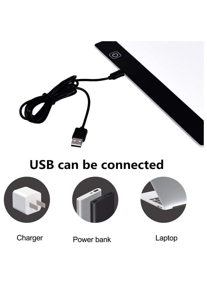 Generic LED Pad for Diamond Painting A4 Light Box of Rhinestone Embroidery USB LED Tracing for Artists Drawing Sketching Animation Designing Stencilling (LED pad)  - Image 3