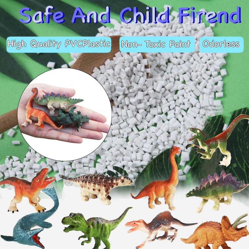 Yowlieu 14 Pcs Figures Toys Realistic Mini Dinosaurs Animal Figurines, Plastic Learning Educational Playset Animal Themed Party Supplies Cake Topper Ornaments for Easter Egg Birthday Christmas - Image 3