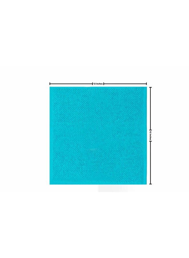 Living Fashions Washcloths Set of 8 - Popcorn Weave Wash Cloth Designed to Exfoliate Your Hands, Body or Face - Absorbent 100% Ring Spun Cotton - Size 12" X 12" - Colors Teal, Cream & Taupe - Image 4