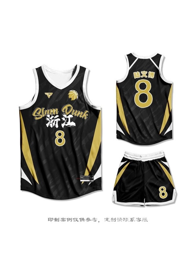 2026 New American Basketball Jersey Set Men's Printed Student Competition Training Team Uniform League Jersey Team Printing