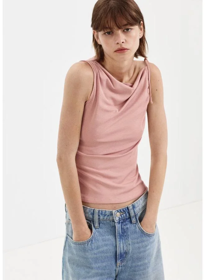 مانجو Asymmetric Ruched Top