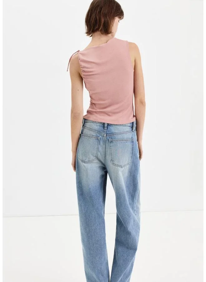 مانجو Asymmetric Ruched Top