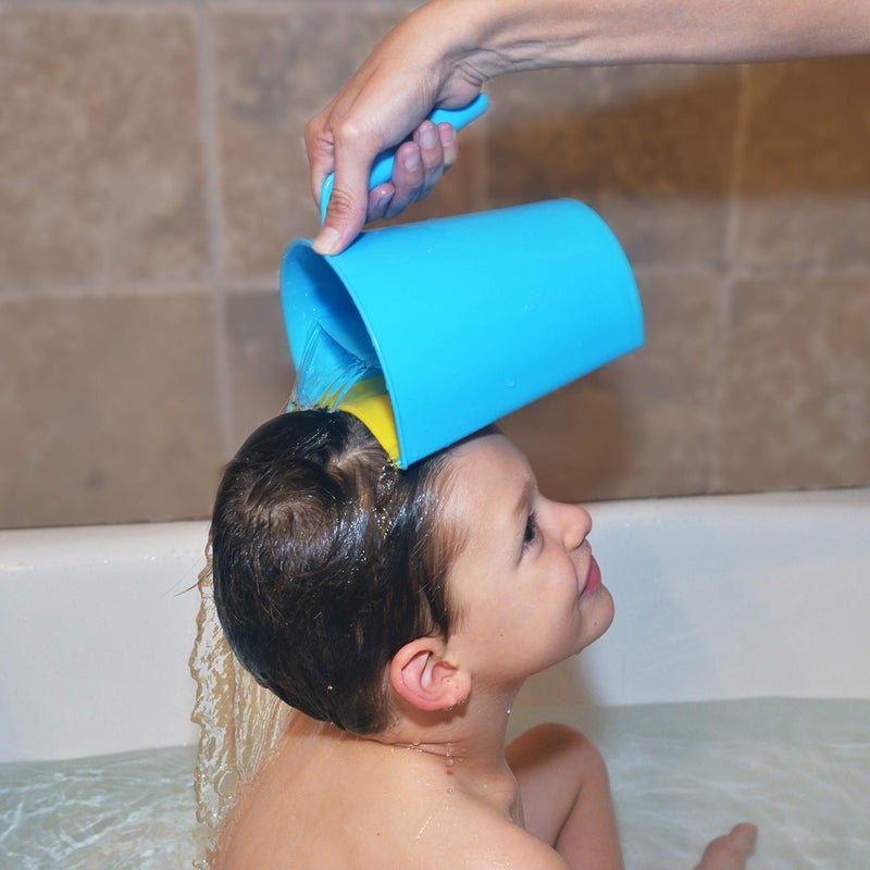 Mighty Clean Baby Shampoo Rinse Cup | Baby Bath Rinser Pail to Wash Hair and Wash Out Shampoo by Protecting Infant Eyes - Kids Bathing Without TEARS - Image 4