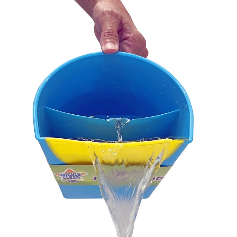 Mighty Clean Baby Shampoo Rinse Cup | Baby Bath Rinser Pail to Wash Hair and Wash Out Shampoo by Protecting Infant Eyes - Kids Bathing Without TEARS - Image 1