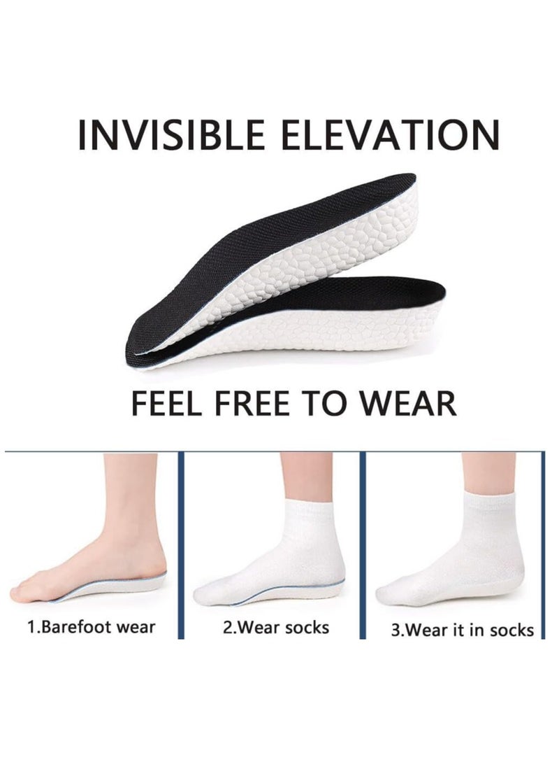 GUDOO - 1 Pair Inner Height Increasing Insole 3.5Cm Heel Lift Foot Pads Invisible Hidden Soft Heel Cushion - Image 1