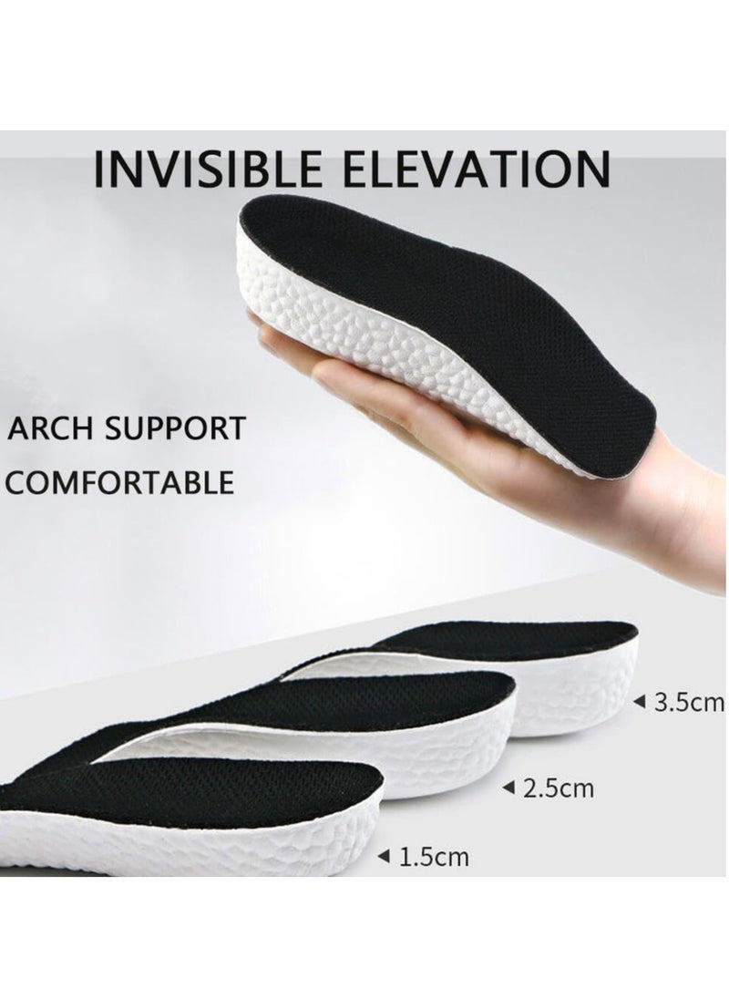 GUDOO - 1 Pair Inner Height Increasing Insole 3.5Cm Heel Lift Foot Pads Invisible Hidden Soft Heel Cushion - Image 1
