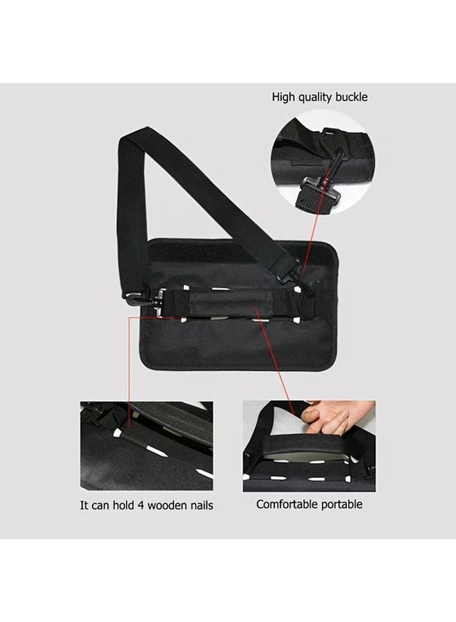 حقيبة الجولف المصنوعة من البوليستر الأسود المتين والمحمولة باليد والمصغرة للتدريب والسفر - Image 5