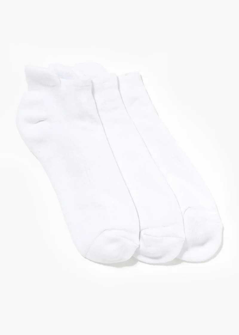 ماتلان 3 Pack White Blistereze Trainer Socks