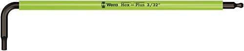 Wera 950 SPKL HEX-Plus SW 3/32" Bright Green Long ARM HEX Key - Image 1