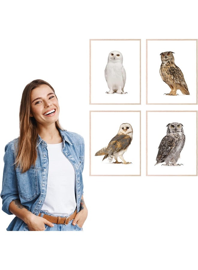 Insire Owl Wall Art Owl Wall Decor - Set of 4 (8x10) - Image 5