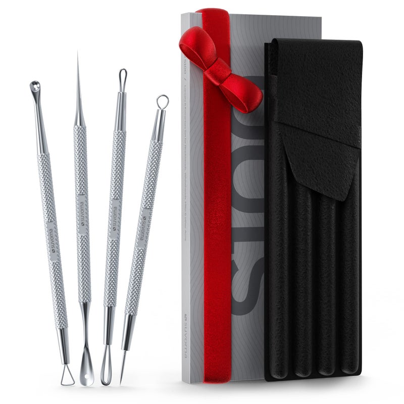 Suvorna Pimple Popper Tool Kit | Milia Remover | Lancets for Facial Extraction | White head Extractor Tool for Face | Comedone Extractor | Blackhead Remover tool | Acne Needle Tool & Cyst Removal Tool - Image 1