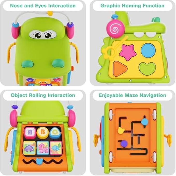 AM ANNA Montessori Toys for 1 Year Old Girls Boys, 8-in-1 Multi-Functional Baby Sorter Learning Activity Cube, Developmental Toy Fine Motor Skills,Baby Toys 6-12-18 Months,1 Year Old Girl Boy Birthday - Image 4