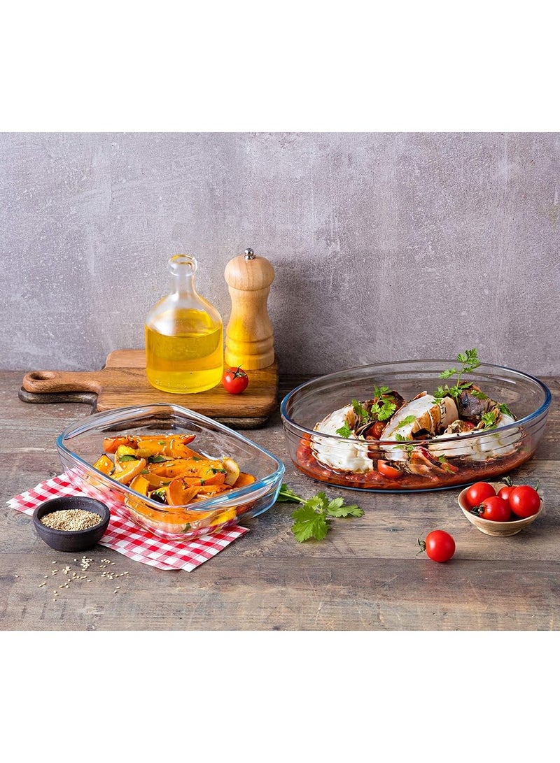 O'Cuisine أوكويزين® صينية مستديرة 4.2 لتر - زجاج بوروسيليكات مصنوع في فرنسا، آمنة للاستخدام في الفرن، توزيع حراري متساوي - Image 5