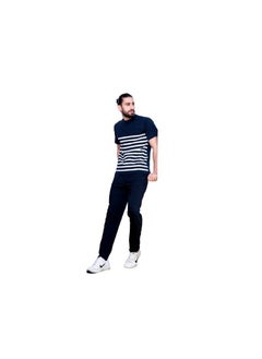 Men's set consisting of two pieces of a T-shirt and Dark Blue pants