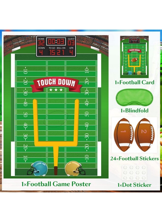 PLULON Football Game For Kids Pin The Football On The Goalpost Poster With Football Stickers Football Birthday Party Favors Home Wall Decorations For Kids Adults Family Birthday Party Supplies - Image 2