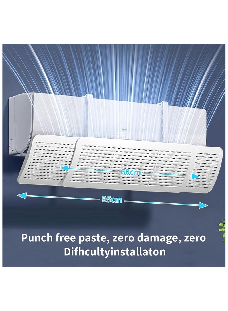 Air Conditioner Deflector Air Conditioning Wind Shield, Split Ac Adjustable Flow Deflector Preventing Ac From Blowing Directly, For Home Office Retractable Ac Windshield (Standard Version)  - Image 3