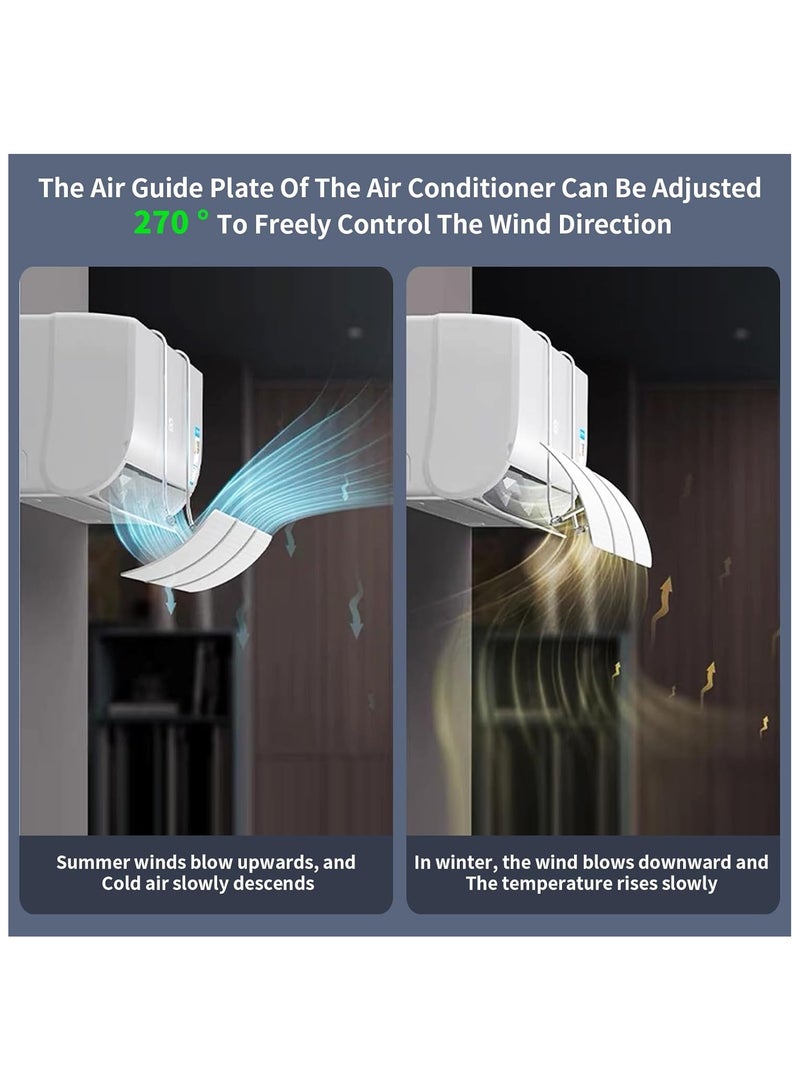 Air Conditioner Deflector Air Conditioning Wind Shield, Split Ac Adjustable Flow Deflector Preventing Ac From Blowing Directly, For Home Office Retractable Ac Windshield (Standard Version)  - Image 4