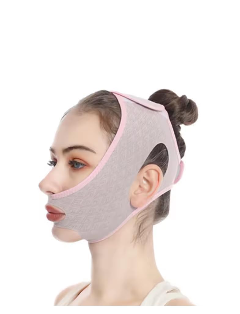PANDANUS Facial Slimming Belt Double Chin Reducer Reusable VShape Face Mask for Men Women Facial Shaped UPLift Belt Slim Cheeks Lifting Jaw Line Shaper Anti Wrinkle Strap Elastic 5 - Image 3
