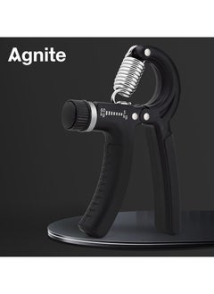 Deli Agnite Er021 Adjustable Hand Grip Strengthener – 5-60Kg Resistance Trainer With Anti-Slip Handles & Heavy-Duty Spring For Forearm, Wrist, And Finger Strength Training, Black Color.  - Image 2
