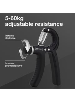 Deli Agnite Er021 Adjustable Hand Grip Strengthener – 5-60Kg Resistance Trainer With Anti-Slip Handles & Heavy-Duty Spring For Forearm, Wrist, And Finger Strength Training, Black Color.  - Image 3