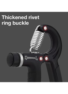 Deli Agnite Er021 Adjustable Hand Grip Strengthener – 5-60Kg Resistance Trainer With Anti-Slip Handles & Heavy-Duty Spring For Forearm, Wrist, And Finger Strength Training, Black Color.  - Image 5