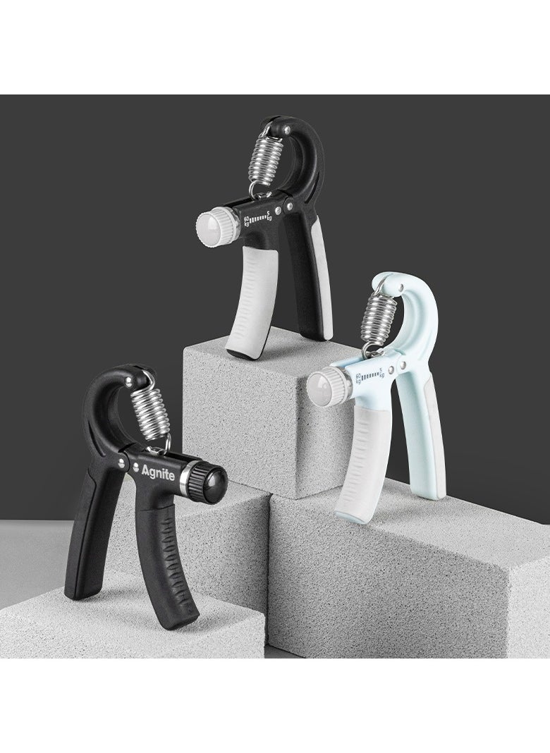 Deli - Agnite Er021 Adjustable Hand Grip Strengthener – 5-60Kg Resistance Trainer With Anti-Slip Handles & Heavy-Duty Spring For Forearm, Wrist, And Finger Strength Training, Black Color. - Image 1