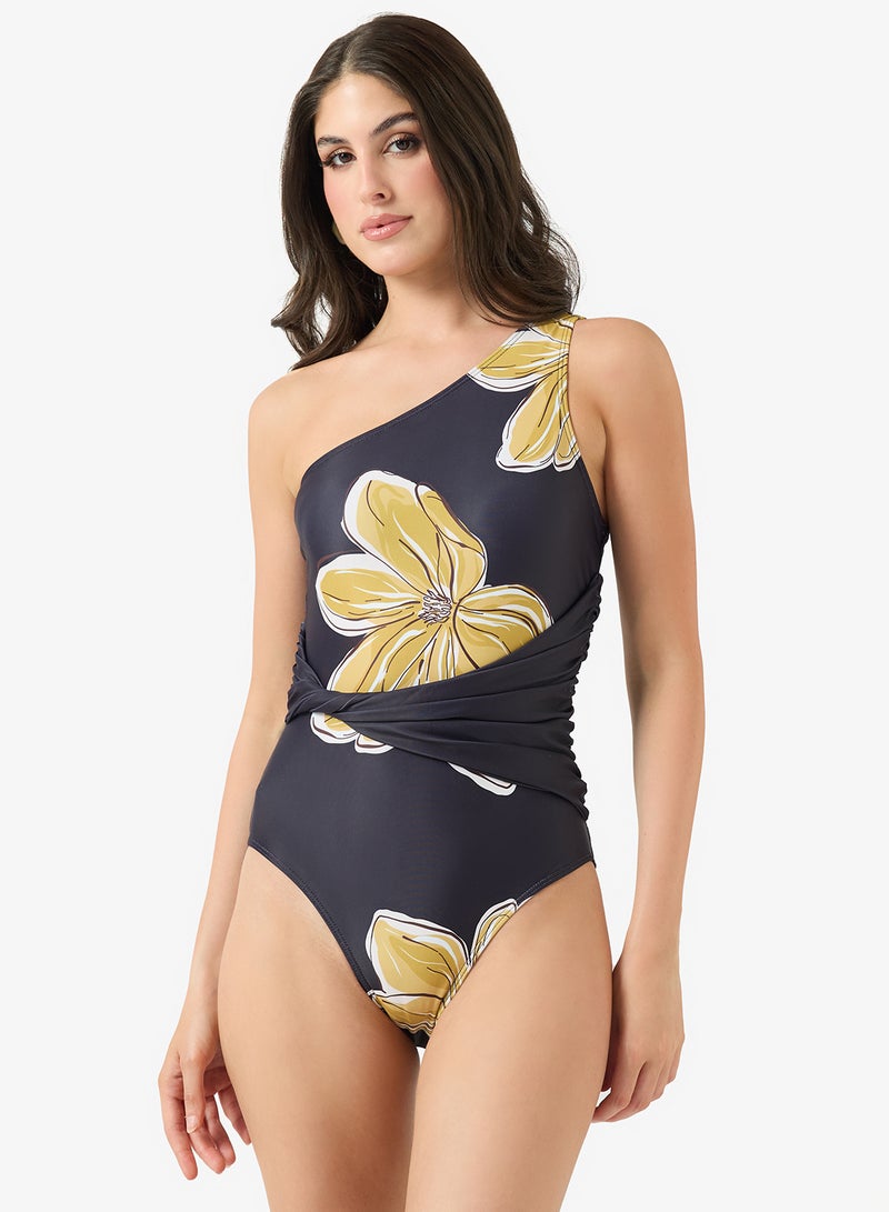 Ginger One Shoulder Floral Swimsuit - Image 4