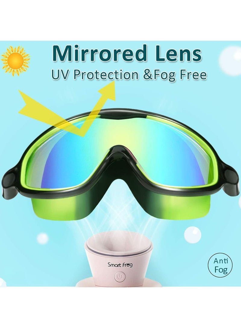 ATRJSZ Kids Swim Goggles 2 Pack Anti-Fog Anti-UV Wide View Swimming Goggles Pool Goggles for Kids 3-15 - Image 2