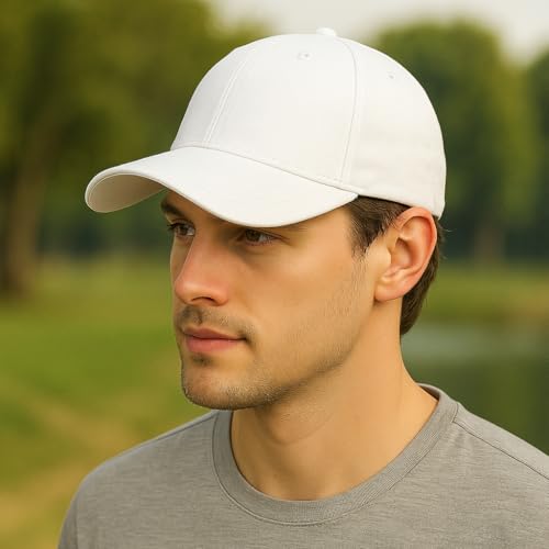 ENCIGER Unisex Cotton Baseball Cap Pack of 12 - Adjustable Solid Color Caps for Men & Women - Bulk Lot for Resale, Events, Outdoor, Group, Team Use (White) - Image 5